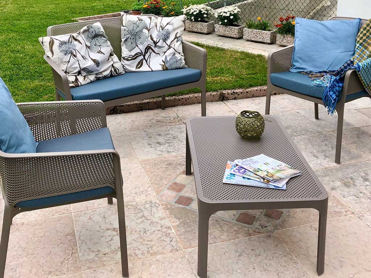 Scopri i TestimonialsSet salotto da giardino Net Relax Bench