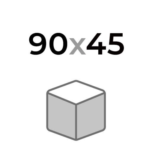 Dimensioni 90x45 cm