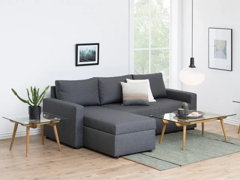 Oo-Home Living Divano Letto con chaise longue Luna