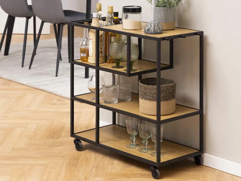 Oo-Home Living Carrello Saria con ripiani