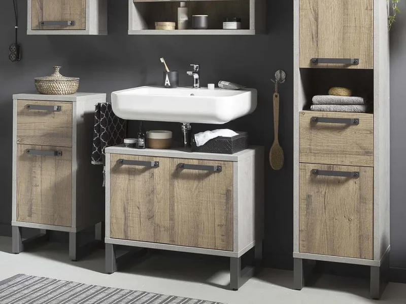 Oo-Home Living Mobile bagno 2 ante Iris