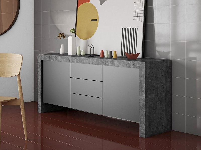 Temahome Credenza Kobe 3 cassetti e 2 ante