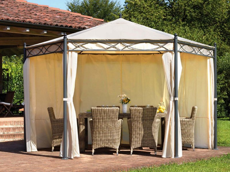 Oo-Home Selection GAZEBO IN FERRO ESAGONALE 