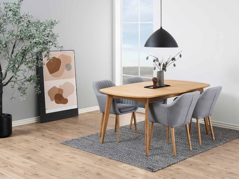 Oo-Home Living Set Tavolo Mirton con 4 Sedie Milly