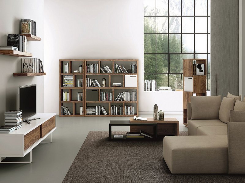 Temahome Libreria a Parete Berlin 4 ripiani 150