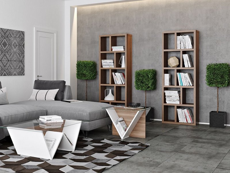 Temahome Libreria a Parete Berlin 5 ripiani 70