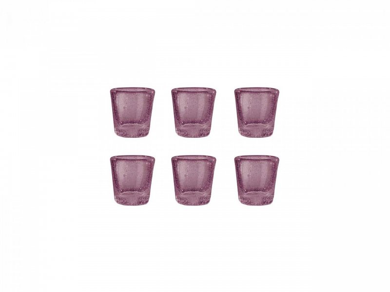 Set di 6 Bicchierini da Liquore Dimensioni h 6,5 x l 5 centimetri cadauno