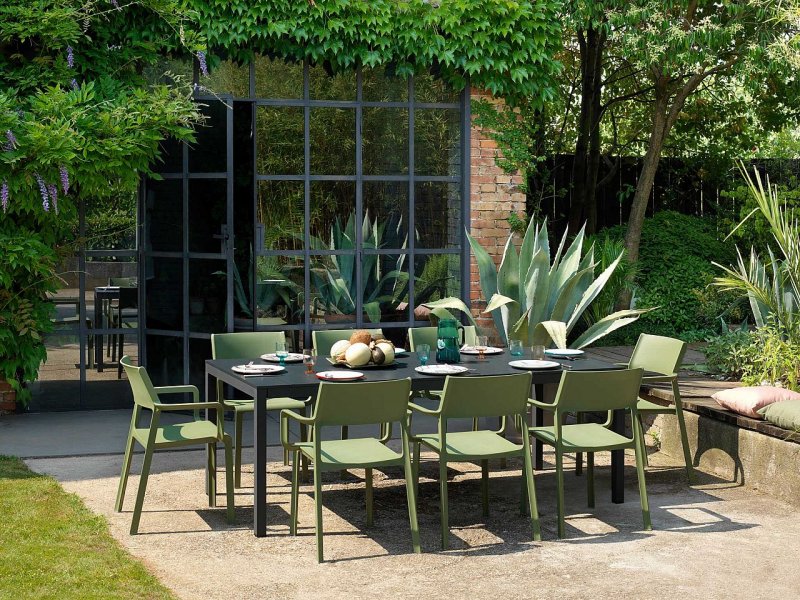 4x Leco batch poltrona sedia da batch naturale sedia giardino mobili da giardino resistente alle intemperie stabile 