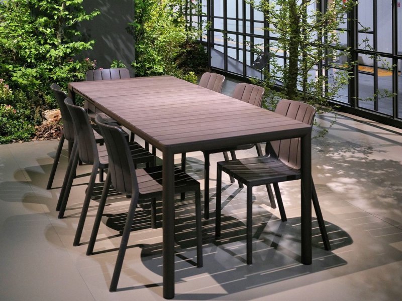 Nardi Set Tavolo Tevere 147/211 con 6 Sedie Tiberina Bistrot