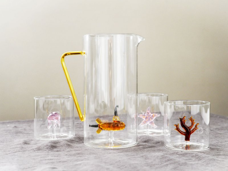 WD Lifestyle Bicchiere in vetro Fenicottero