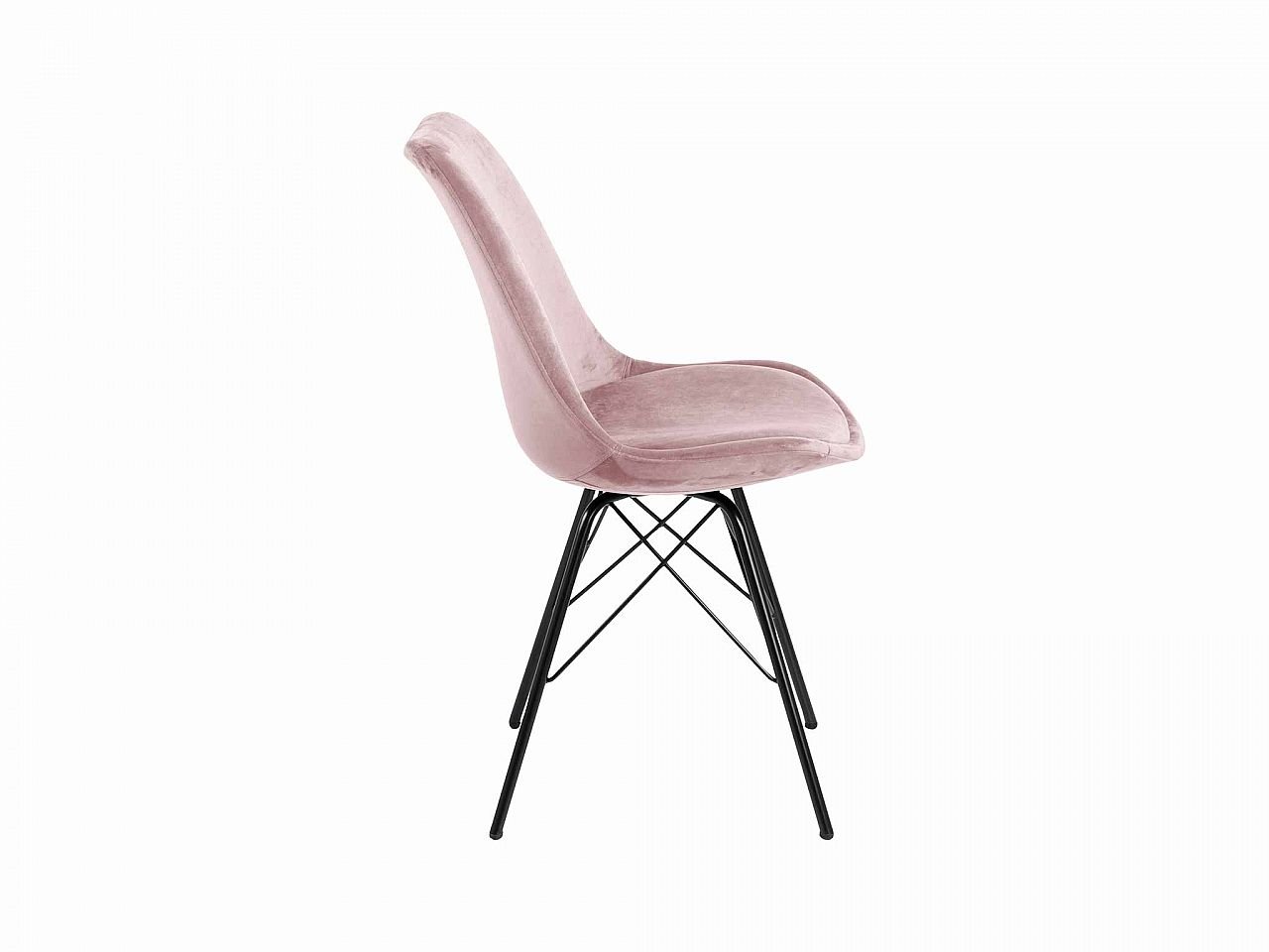 Elegante Sedia di design in velluto, colore Rosa