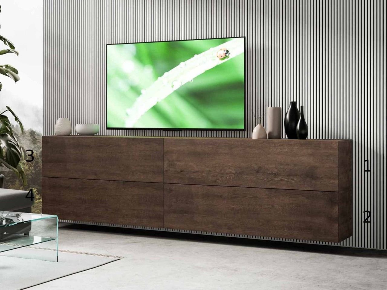 Parete Tv attrezzata Isoka A102 - v4