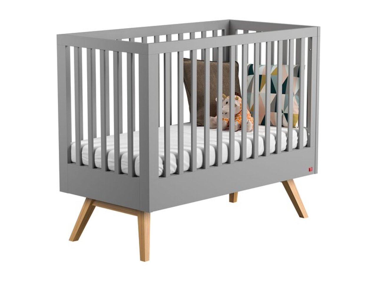 Culla II 140x70 Nautis grigio/quercia -1
