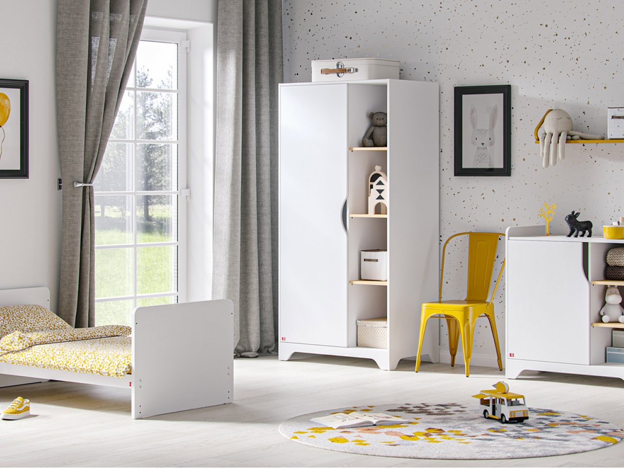 Culla 70X140 Leaf bianco/quercia -4