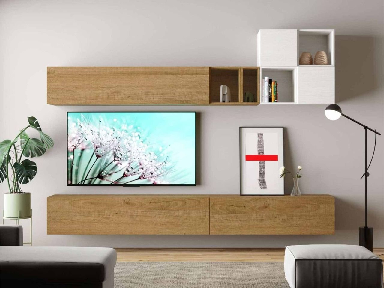 Parete Tv attrezzata Isoka A36 -1