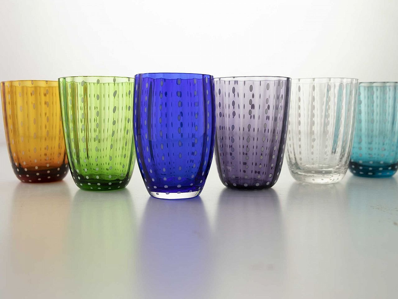 Set bicchieri Kalahari multicolor 1 - 6 pezzi in vetro -4