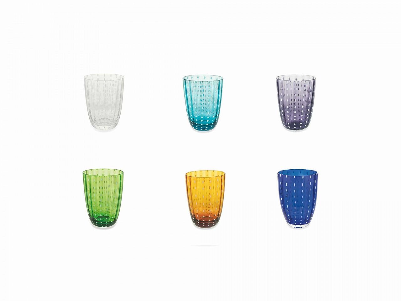 Set bicchieri Kalahari multicolor 1 - 6 pezzi in vetro -8