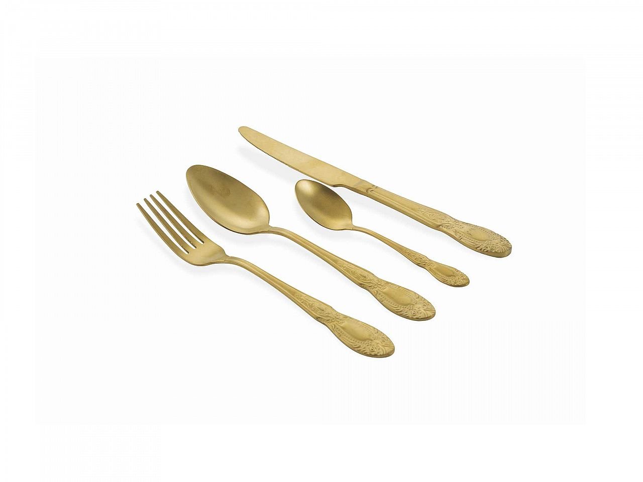 Set Posate Wonderland 24 pezzi oro satinato -2