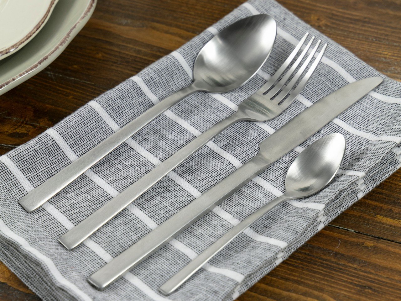 Set posate Lexington 24 pezzi in acciaio opaco silver -3