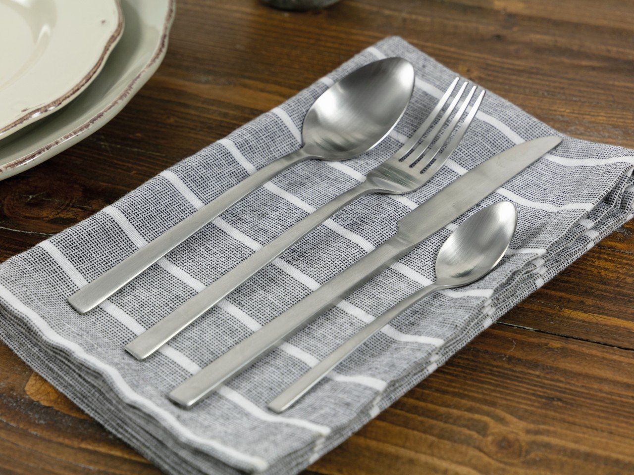 Set posate Lexington 24 pezzi in acciaio opaco silver -4