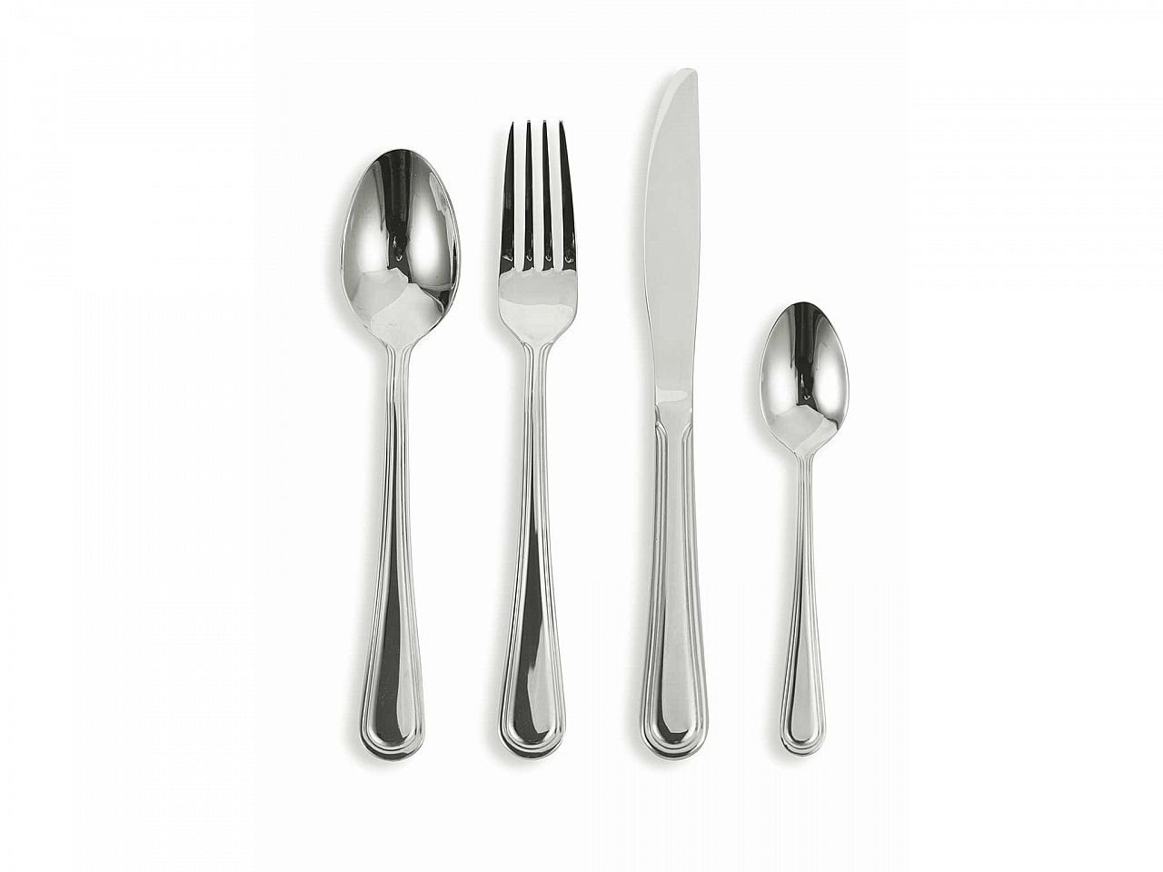 Set posate Antique 24 pezzi in acciaio silver lucido -4