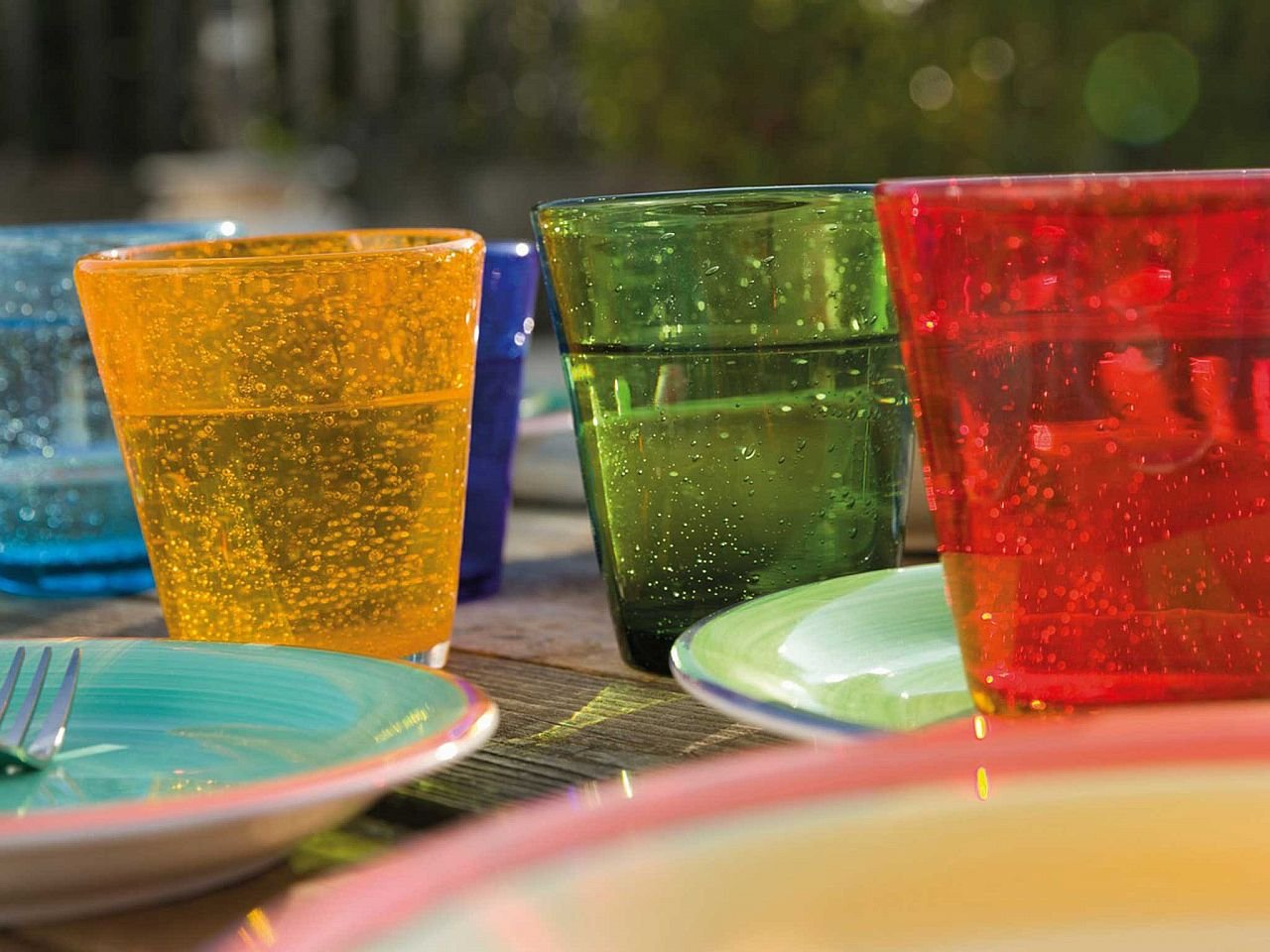 Set bicchieri Cancun 6 pezzi in pasta di vetro soffiato colorato -8