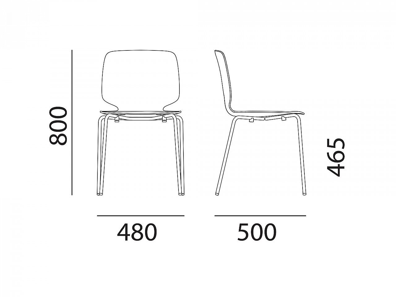 Sedia Babila 2730 per esterni - v4