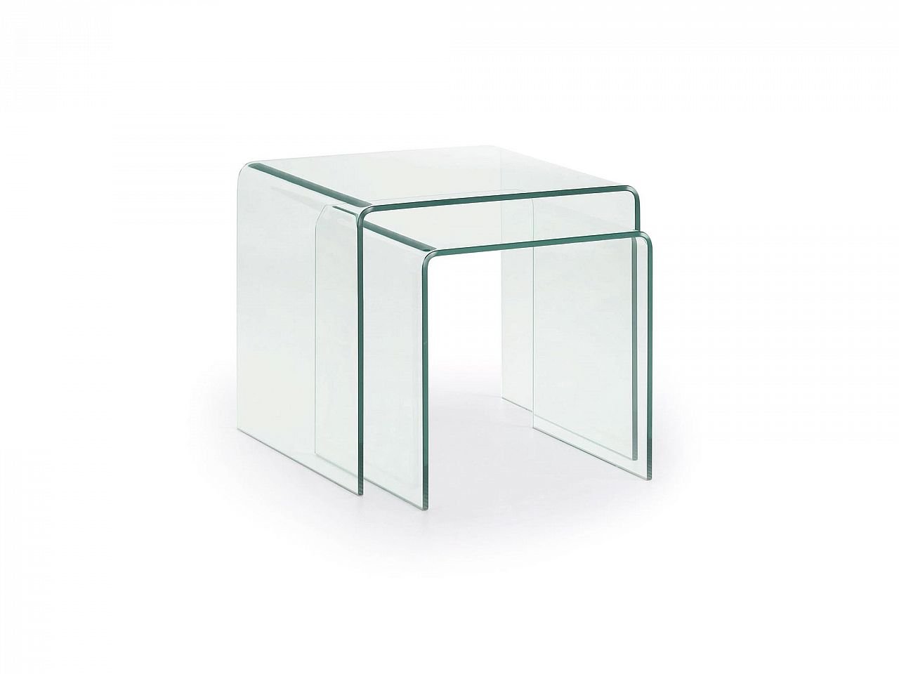 Set 2 tavolini Barbarigo 50x45 vetro trasparente -5