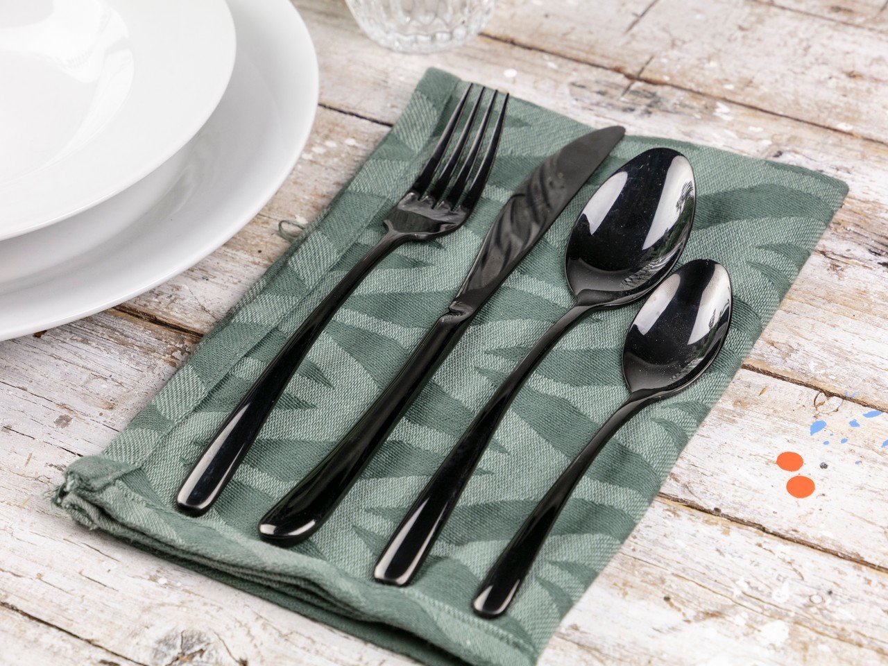 VANVRO Set Posate 20 Pezzi In Acciaio Inox Opaco - Servizio Per 4 Persone Con Finitura Satinata - Forchette, Coltelli E Cucchiai Lavabili In Lavastoviglie