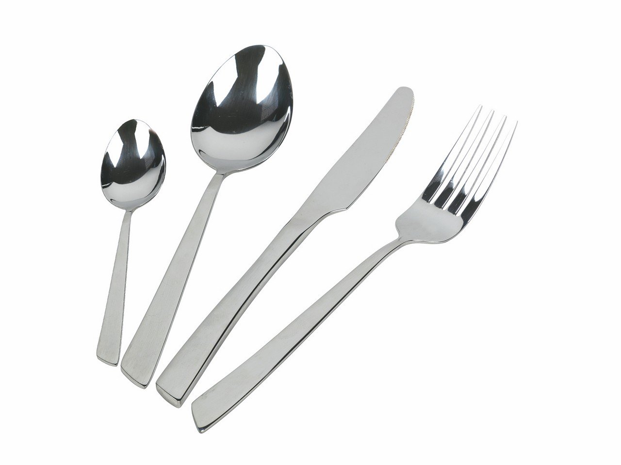 Set posate Cut 24 pezzi in acciaio silver lucido -4