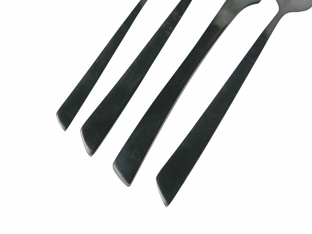 Set posate Cut 24 pezzi in acciaio nero opaco -5