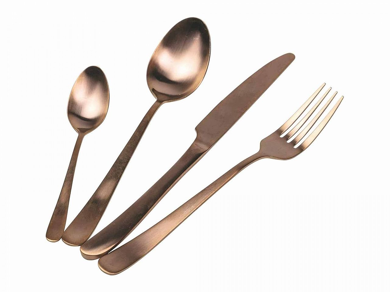 Set posate Wonderland 24 pezzi in acciaio satinato copper