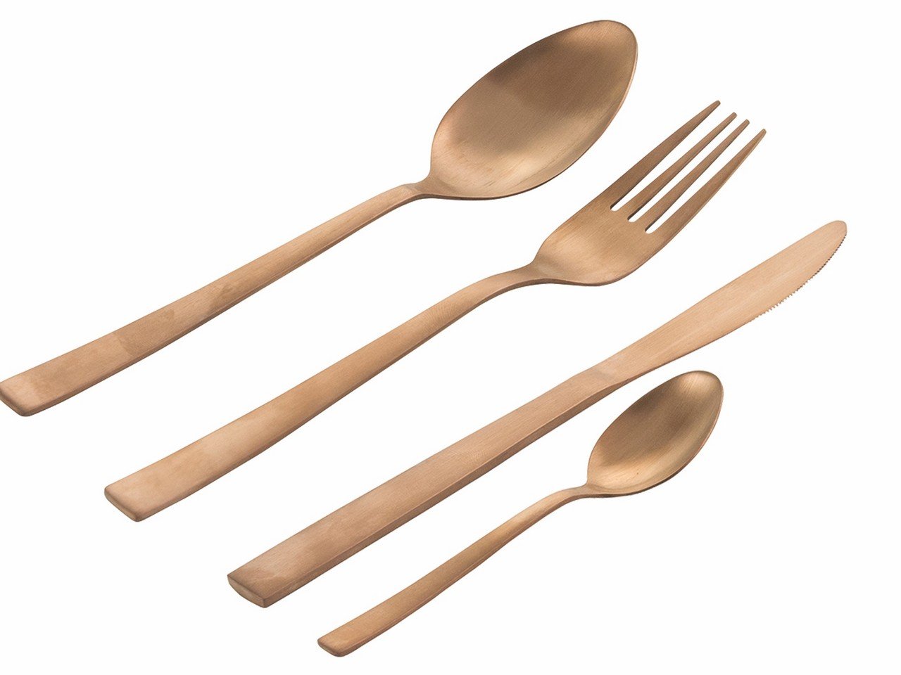 Set posate Modern 24 pezzi in acciaio copper lucido -5