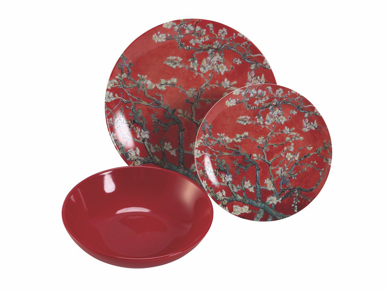 Servizio tavola Japanese Dream 18 pezzi rosso in new bone china -2