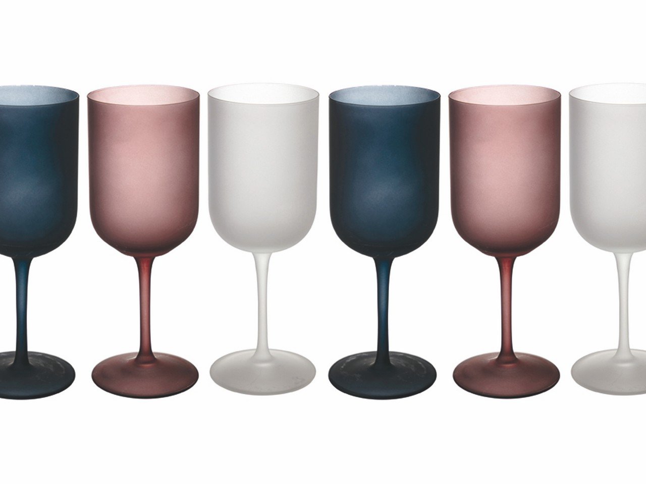 Set calici Velvet 6 pezzi frosted 450 ml in vetro -2