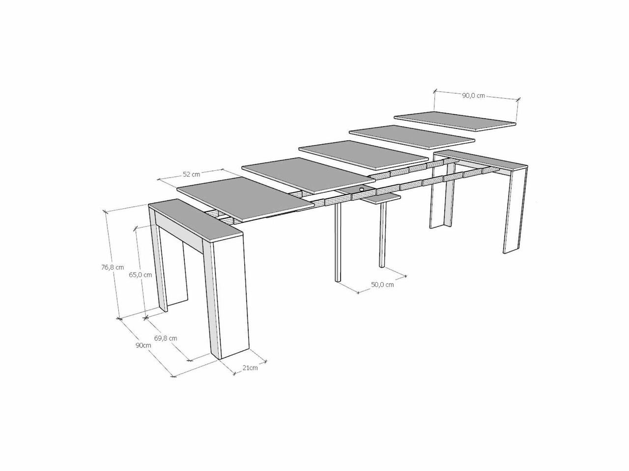 Consolle allungabile Emy 90/302 - 1