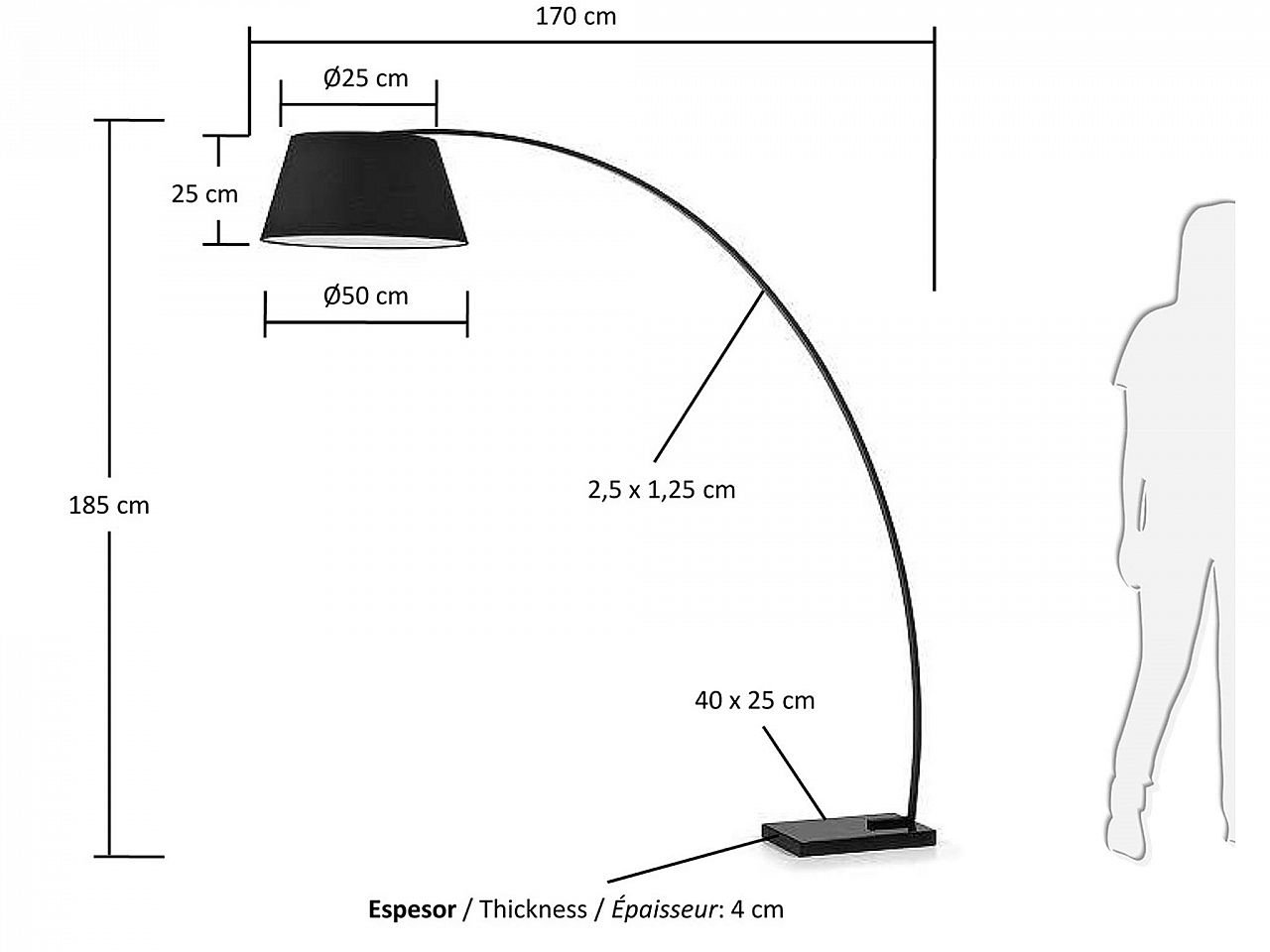 Lampada da terra Clarissa - 1