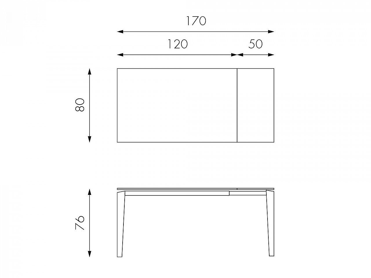 Tavolo allungabile Ceramica 2 120/170 marmo - 1