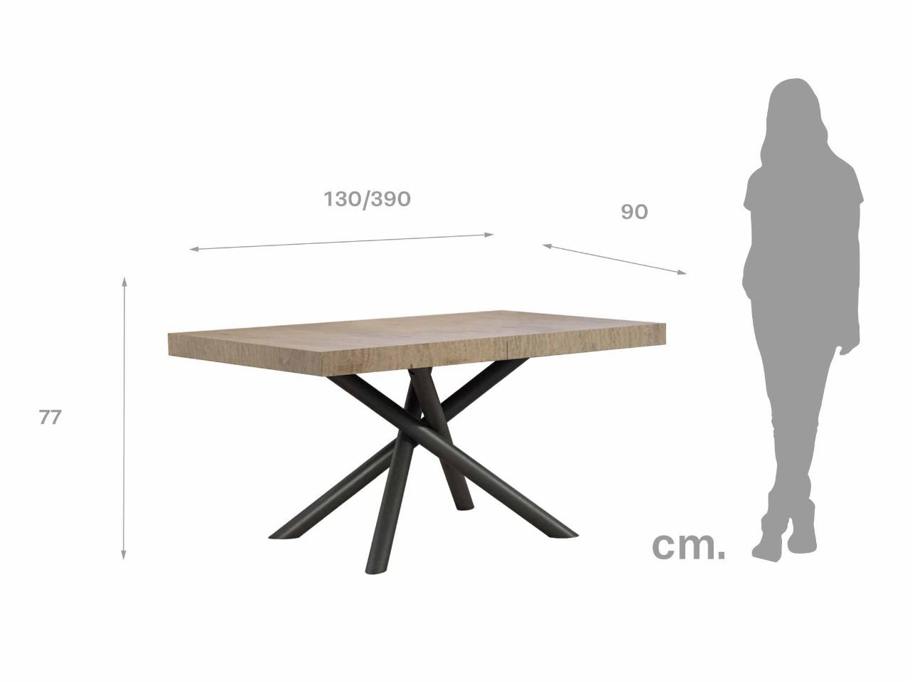 Tavolo allungabile Famas 130/390 - 1