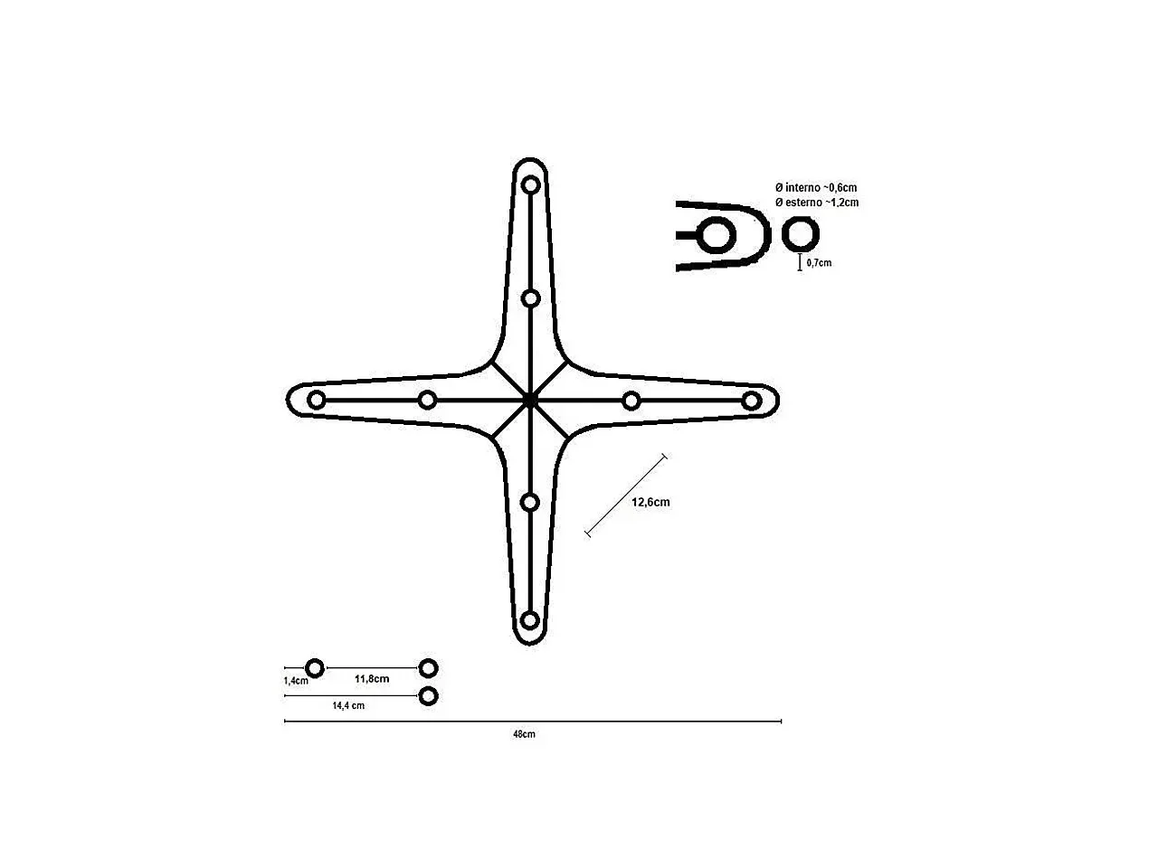 Base Tavolo Piave 42x52x72 -1