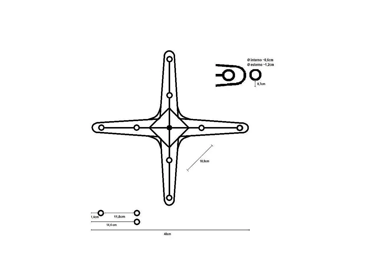 Base Tavolo Piave 52x52x108 - 1