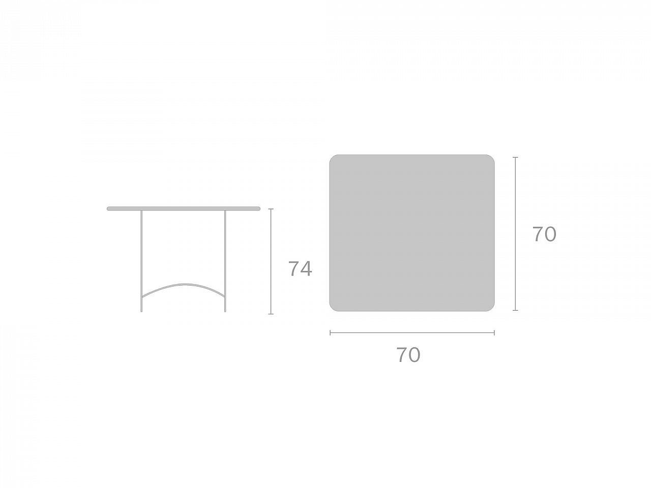 TAVOLO PIEGHEVOLE ORTA 70X70 - 1