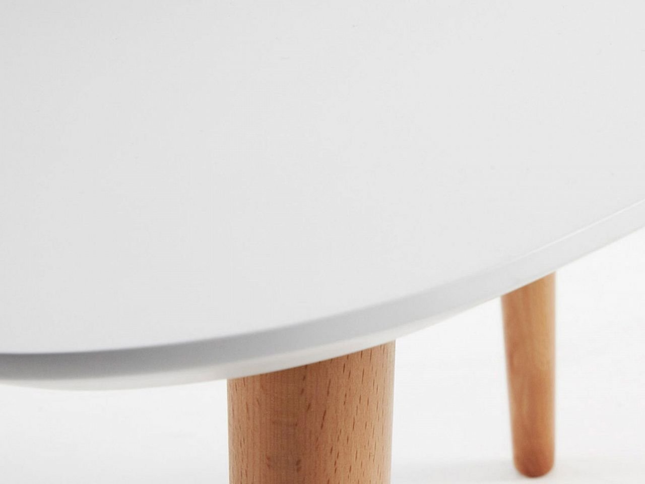 Set 2 tavolini Bro legno naturale, laccato bianco -3