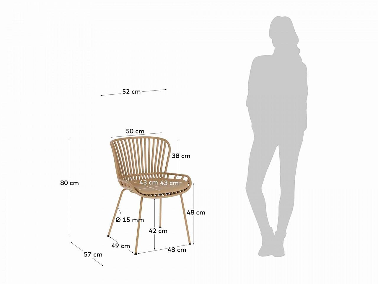 Sedia Surlup plastica e acciaio -1