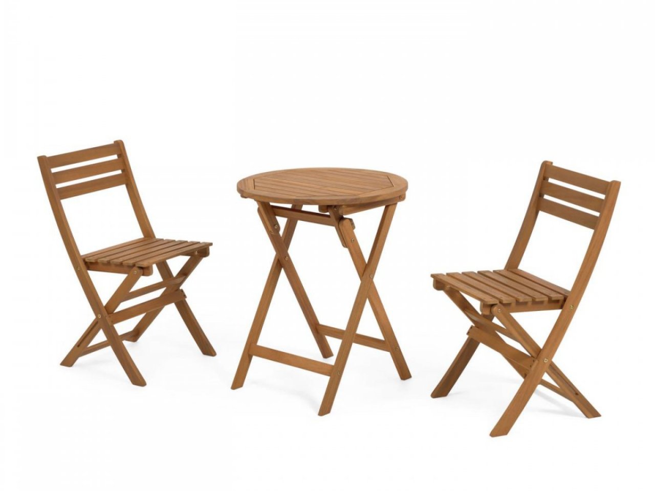 Set tavolo e 2 sedie pieghevoli Ellis in legno -6