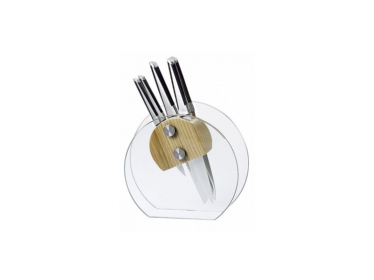 CEPPO MAGNETICO LEGNO CON 5 COLTELLI INOX