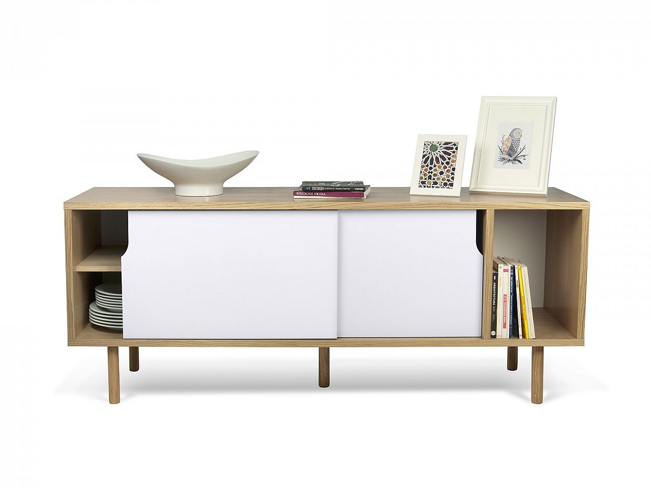 Credenza Dann 165 gambe in legno - v5