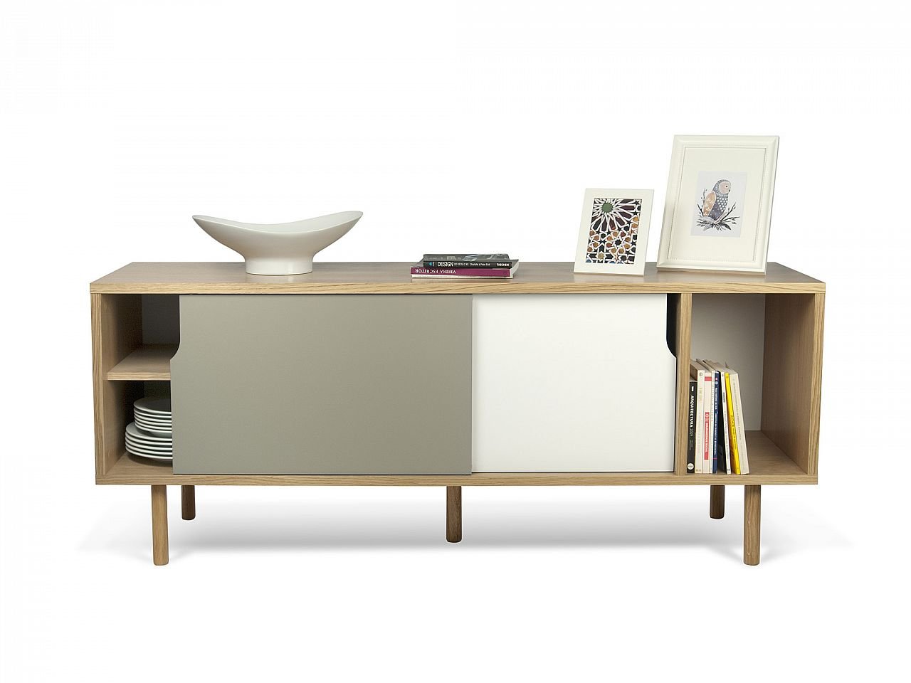 Credenza Dann 165 gambe in legno - v13