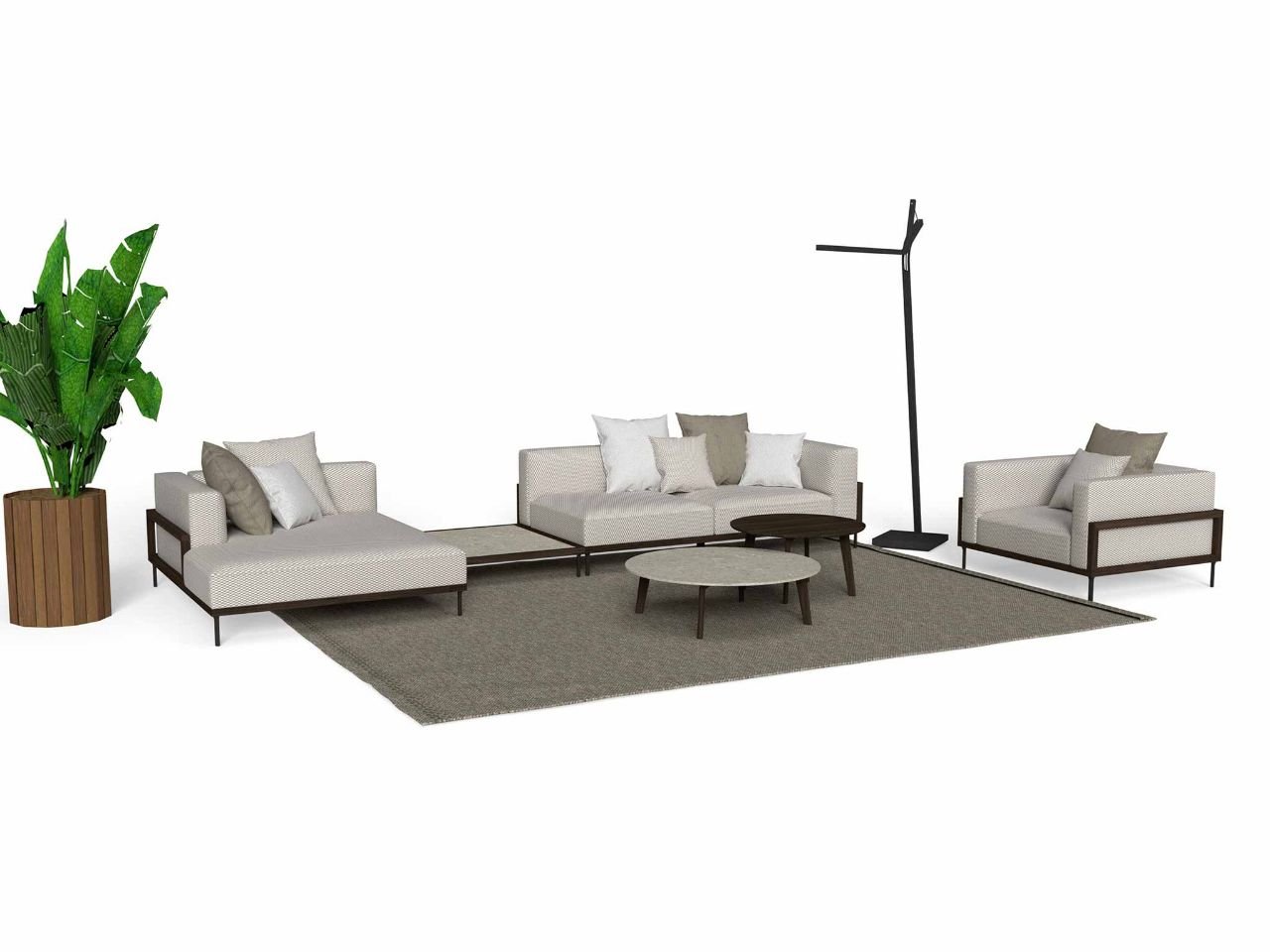 Divano Lounge XL Destro CleoSoft/Wood -20