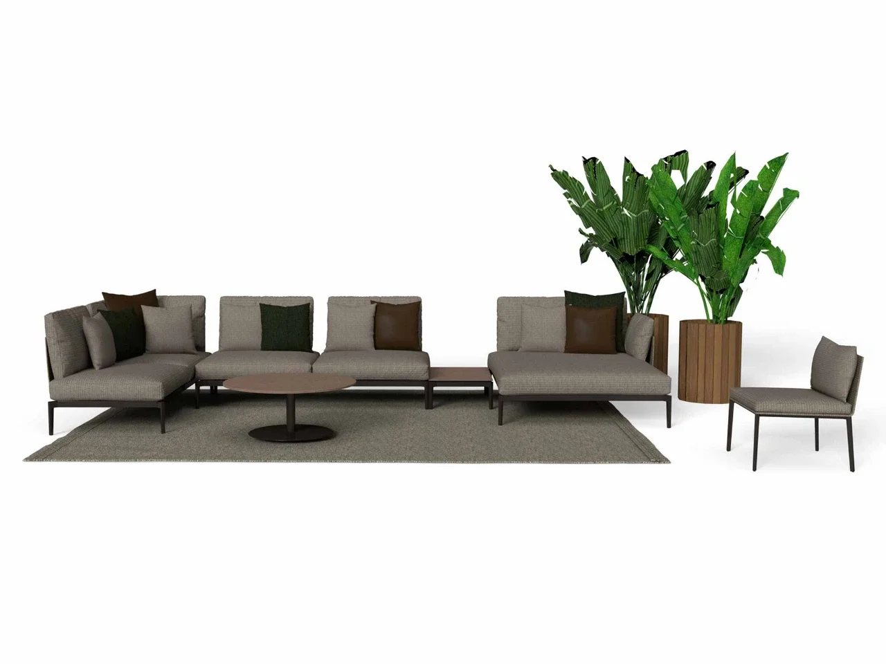 Divano Lounge XL Sinistro Leaf -12